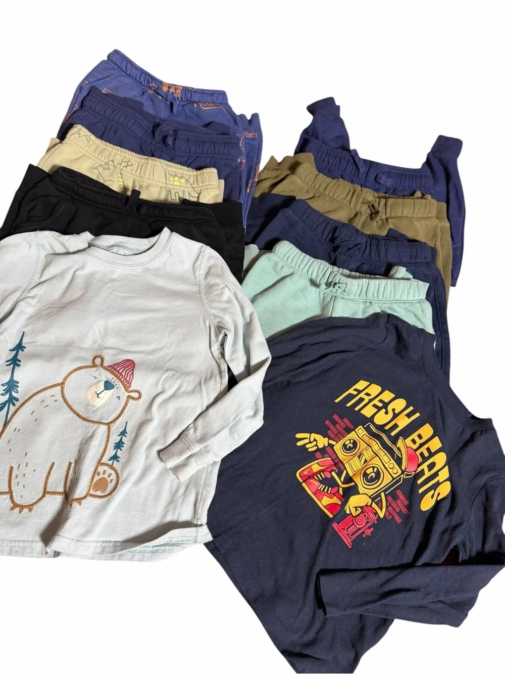 Bundle of 10!! Boys 8 Pants and 2 Long Sleeve Shirts Size 5
